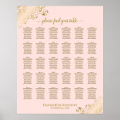 Gold & Blush roze 30-tafel bruiloft Poster (Voorkant)