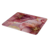 Gold Blush Roze Bourgogne Bloemen Vrijgezellenfees Snijplank (Hoek)