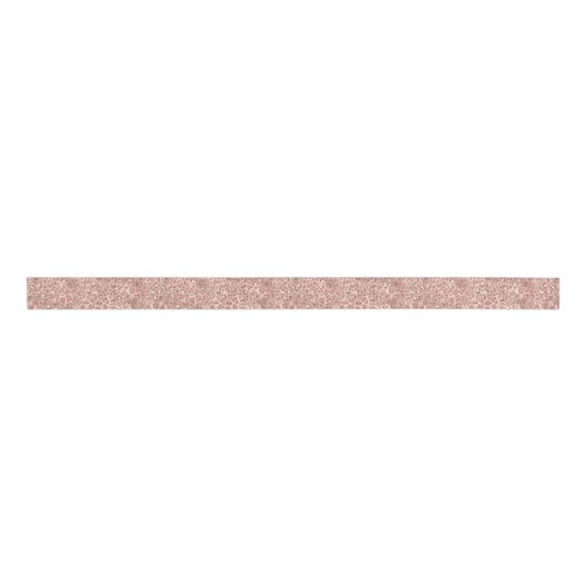 Gold Blush Roze Glitter Leopard Print Grosgrain Lint (Voorkant)