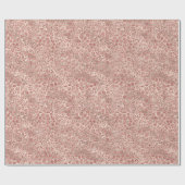 Gold Blush Roze Glitzy Glitter Leopard Print Cadeaupapier (Vlak)