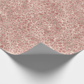 Gold Blush Roze Glitzy Glitter Leopard Print Cadeaupapier (Hoek)