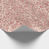 Gold Blush Roze Glitzy Glitter Leopard Print     Cadeaupapier (Hoek)