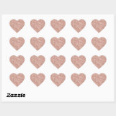 Gold Blush Roze Glitzy Glitter Leopard Print Hart Sticker (Vel)