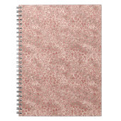 Gold Blush Roze Glitzy Glitter Leopard Print Notitieboek (Voorkant)