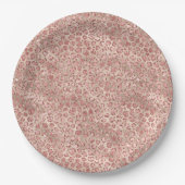 Gold Blush Roze Glitzy Glitter Leopard Print Papieren Bordje (Voorkant)