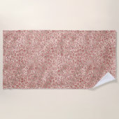 Gold Blush Roze Glitzy Glitter Leopard Print Strandlaken (Voorkant)