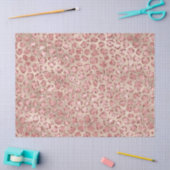 Gold Blush Roze Glitzy Glitter Leopard Print   Tissuepapier (Craft)