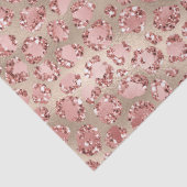 Gold Blush Roze Glitzy Glitter Leopard Print   Tissuepapier (Detail)