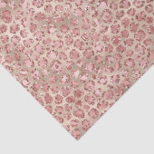 Gold Blush Roze Glitzy Glitter Leopard Print Tissuepapier (Detail)