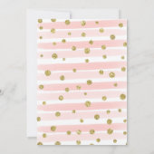 Gold + Blush Roze Waterverf Baby shower Uitnodigt Kaart (Achterkant)