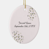 Gold Blush Stippen Weddenschap Keramisch Ornament (Rechts)