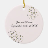 Gold Blush Stippen Weddenschap Keramisch Ornament (Voorkant)