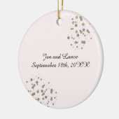 Gold Blush Stippen Weddenschap Keramisch Ornament (Links)