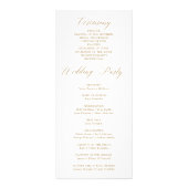 Gold Blush Wedding Program - Ceremony Program Reclamekaart (Achterkant)