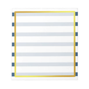 Gold Boarder Striped Photo lijst Autograaf Notitieblok