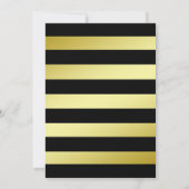 Gold Boarder Vrijgezellenfeest Striped Glitter Cla Kaart (Achterkant)