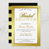 Gold Boarder Vrijgezellenfeest Striped Glitter Cla Kaart (Voorkant / Achterkant)