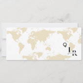 Gold Boarding pass bruiloft opslaan van de datum t Kaart (Achterkant)