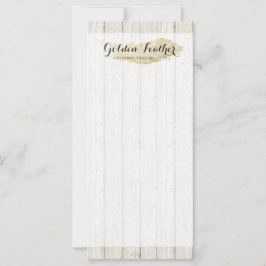 Gold Bohemian Feather op Rustige houten planken