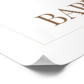 Gold Boho Baby Girl Welkomstteken Baby shower Poster (Hoek)