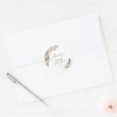 Gold Boho/Bohemen Baby shower Dank u wel Ronde Sticker (Envelop)