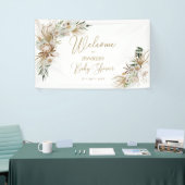 Gold Boho/Bohemen Baby shower Welkomstbanner Spandoek (Beurs)