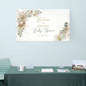 Gold Boho/Bohemen Baby shower Welkomstbanner Spandoek (Beurs)