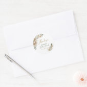 Gold Boho/Bohemian Baby Brunch Hartelijk dank Ronde Sticker (Envelop)
