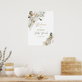 Gold Boho/Bohemian Baby Brunch Welkom Poster (Keuken)