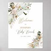 Gold Boho/Bohemian Baby Brunch Welkom Poster (Voorkant)