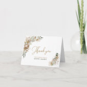 Gold Boho/Bohemian Wedding Favor Dank je wel Bedankkaart (Voorkant)