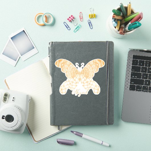 Gold Boho Butterfly Sticker (iPad Cover)