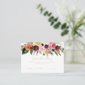 Gold Boho Floral raden hoeveel spel Kaart Visitekaartje (Staand voorkant)