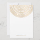 Gold Boho Mandala White Save the Date White Kaart (Achterkant)