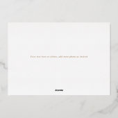 Gold Boho Natural Photo Afstuderen aangekondigd Folie Uitnodiging (Achterkant)