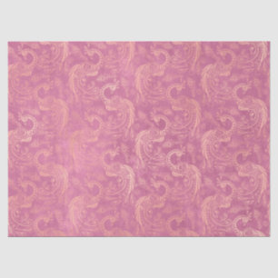 Gold Boho Peacocks op de roze ontkoppeling Tissuepapier