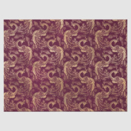 Gold Boho Peacocks op Paarse ontkoppeling Tissuepapier