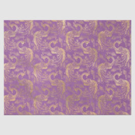 Gold Boho Peacocks over de ontkoppeling van lavend Tissuepapier