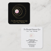 *~* Gold Boho Pink Moon Sacred Geometry Lunar Vierkante Visitekaartje (Voorkant / Achterkant)