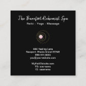 *~* Gold Boho Pink Sacred Geometry Luna Lunar Moon Vierkante Visitekaartje (Achterkant)