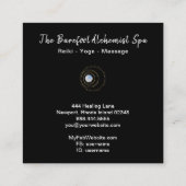 *~* Gold Boho Sacred Geometry Luna Lunar Moon Vierkante Visitekaartje (Achterkant)