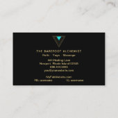 *~* Gold Boho - Triangles Sacred Geometry Alchemy Visitekaartje (Achterkant)