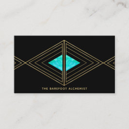 *~* Gold Boho Triangles - Sacred Geometry Alchemy Visitekaartje