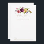 Gold Boho Tropical Floral Wedding Words of Wisdom Advieskaart<br><div class="desc">Deze gouden boho tropische, wijsheids raadgevende woorden zijn perfect voor een ritueel. Het ontwerp is voorzien van handbeschilderde bruine, wilde veren, boho-geel, wit, paars, roze, bloesem, bruine bloemen en blauwe bessen die mooi in mooie bouquets zijn gerangschikt. Deze kaarten zijn perfect voor een bruiloft, vrijgezellenfeest, baby shower, graduatiedag en nog...</div>