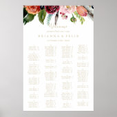 Gold Boho Tropisch Alfabetisch Zitdiagram Poster (Voorkant)