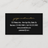 Gold Boho Yoga Instructor | Vloeiend Mandala Patte Visitekaartje (Achterkant)