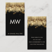 Gold Bokeh | Abstracte achtergrond van Luxemburg Visitekaartje (Voorkant / Achterkant)