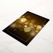 Gold Bokeh Bachelorette Party Folie Uitnodiging (Gedraaid)