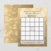 Gold Bokeh | Bingo Kaart (Voorkant / Achterkant)
