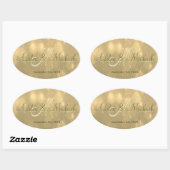 Gold Bokeh | Bruiloft Monogram Sticker (Vel)